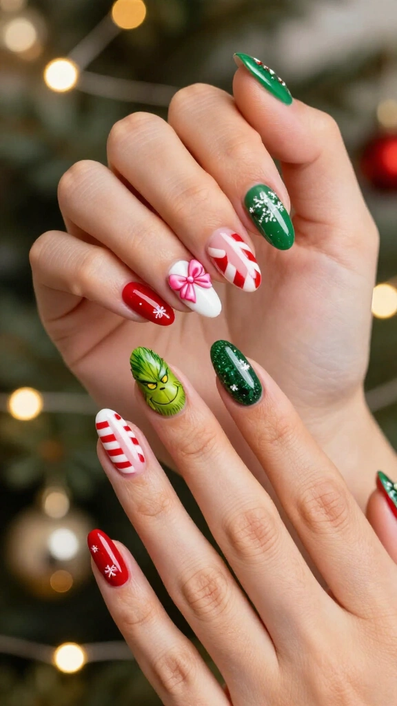 Grinch and Cindy Lou Who nails