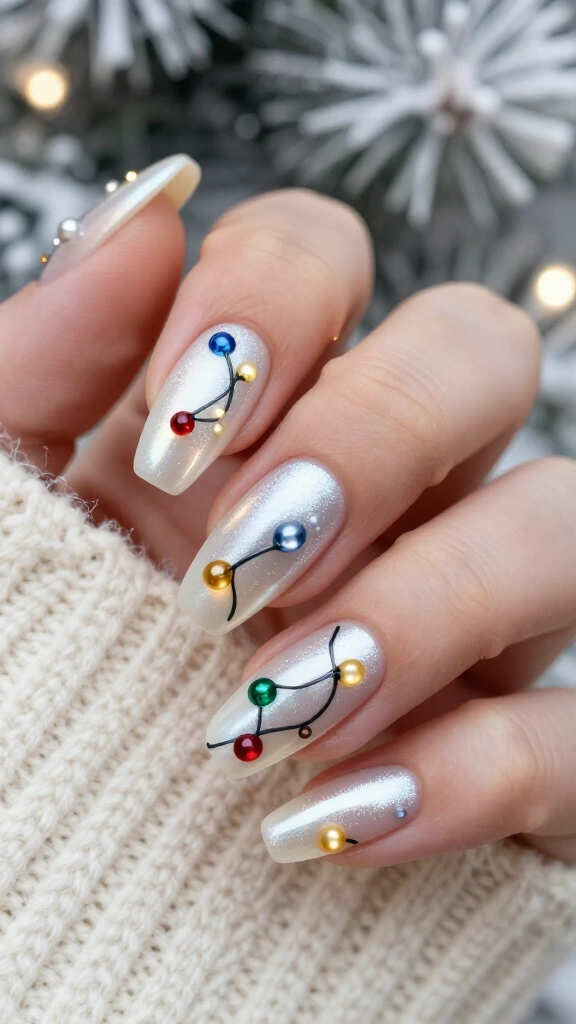 Frosted Chrome String Lights
