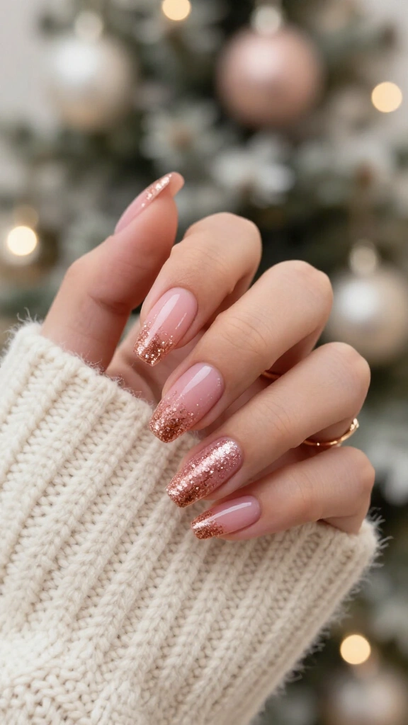 Rose Gold Shimmer Ombré
