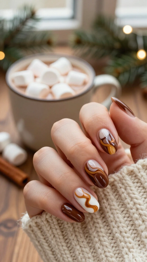 Hot Cocoa & Marshmallow Marble