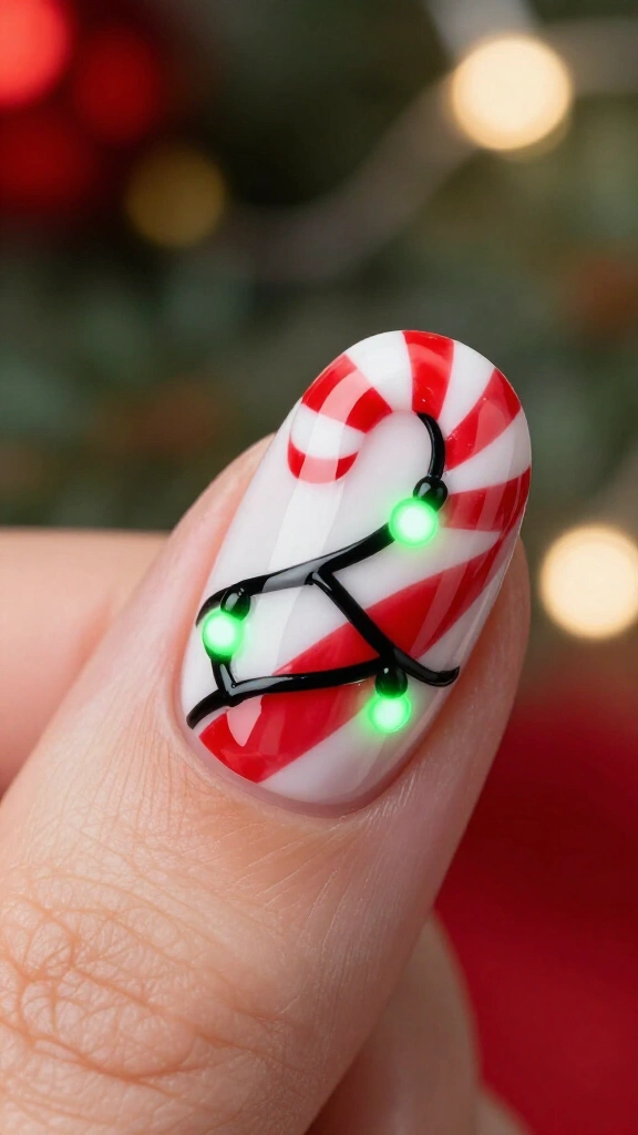 Candy Cane Twist with Bulbs