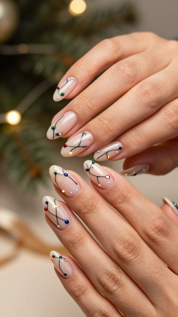 Abstract Negative Space Holiday Lights