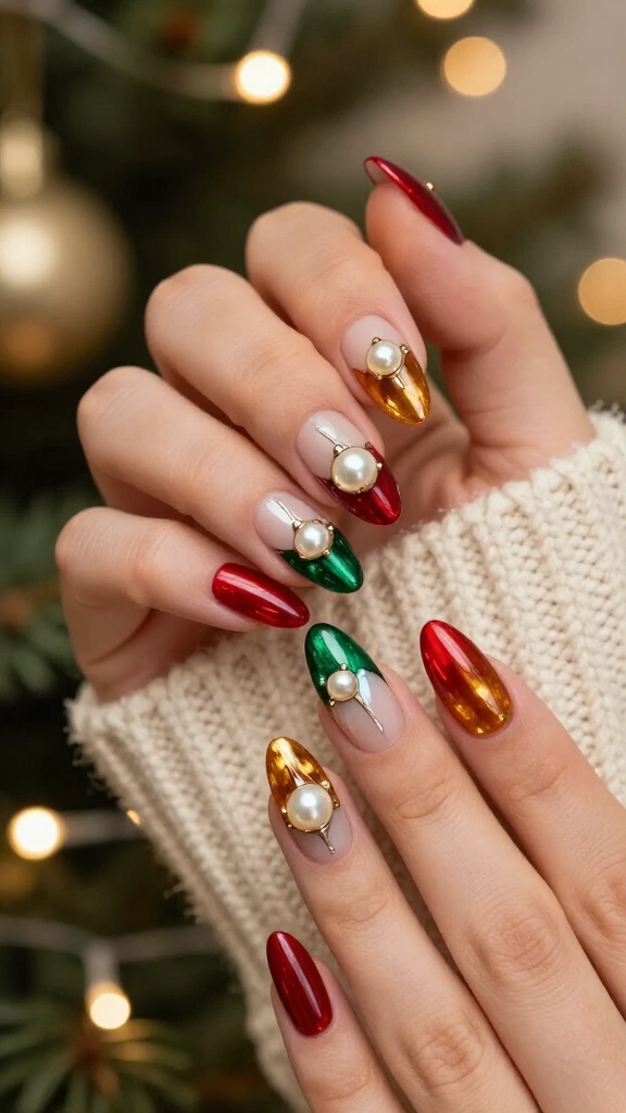 Pearl Core Christmas Bulbs