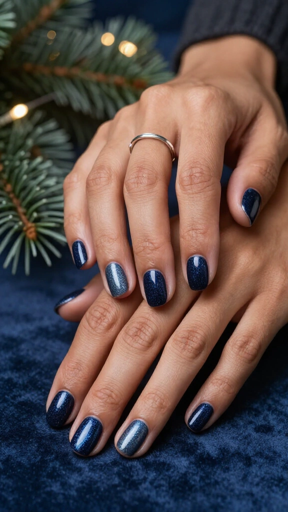 Midnight Navy Shimmer
