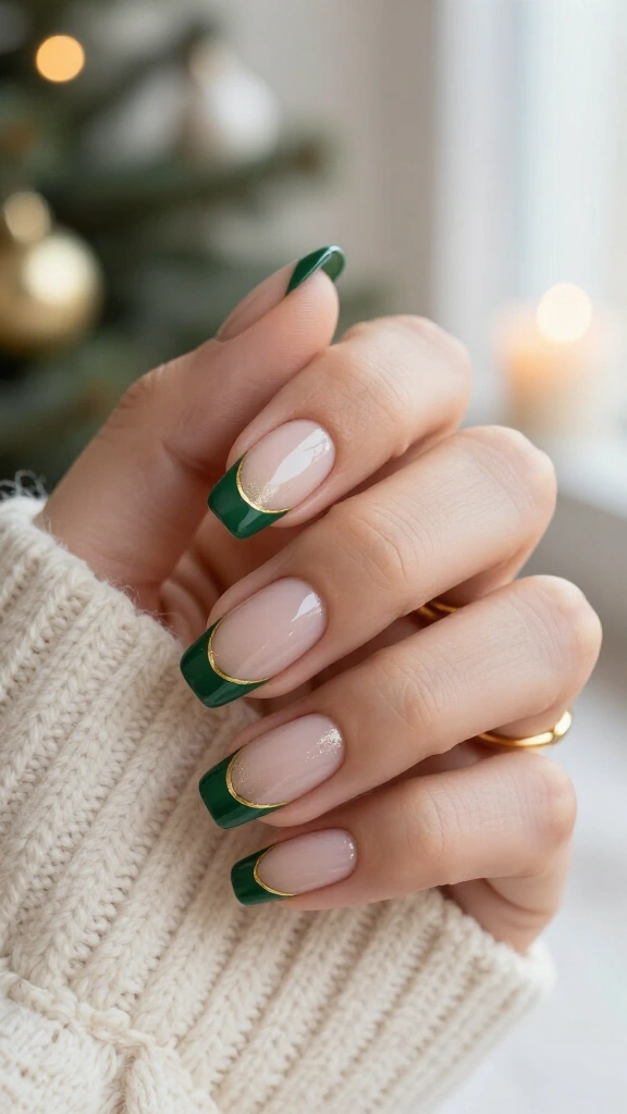 Evergreen double French tips