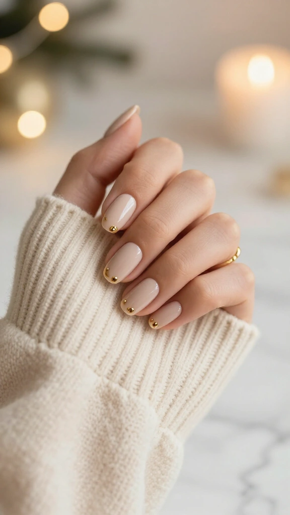 Minimalist Gold Cuticle Dots