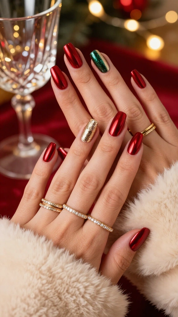 High-Shine Metallic Ruby Red