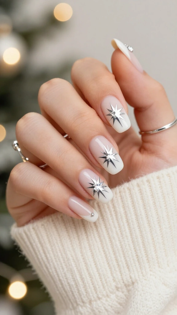 Diamond Studded Chrome Starbursts
