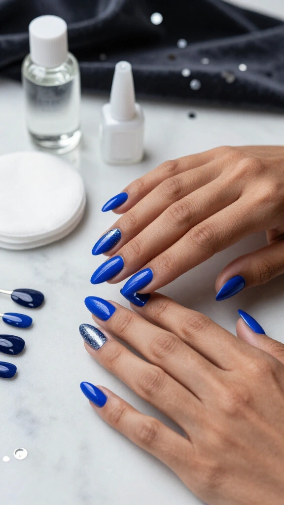 Electric Sapphire Press-Ons
