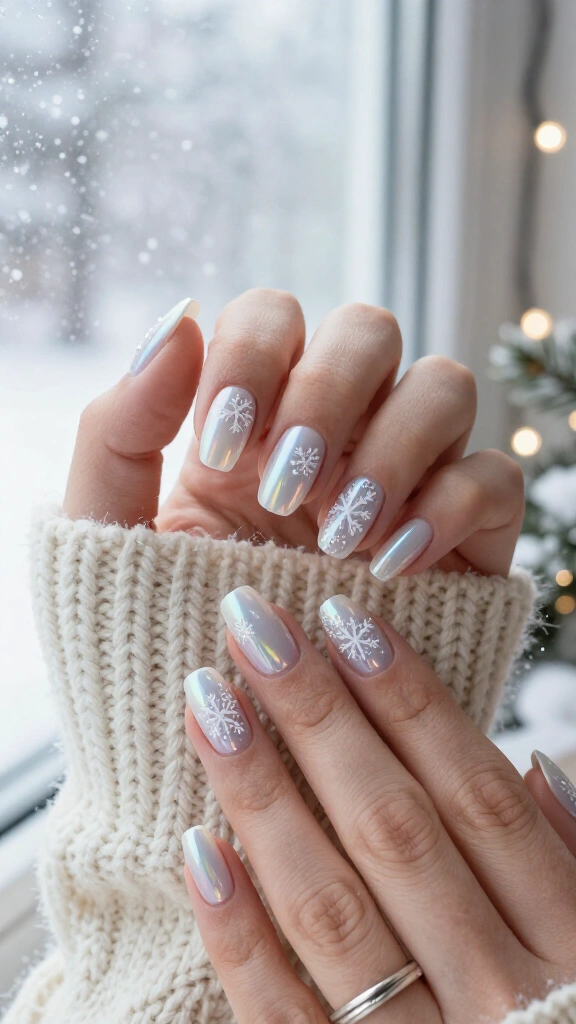 Pearlescent Snowflake Accents