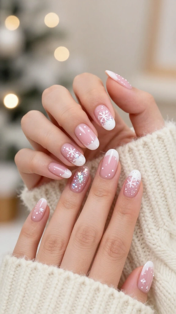 Soft Blush Snowglobe Art
