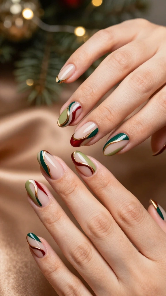 Abstract Retro Holiday Waves