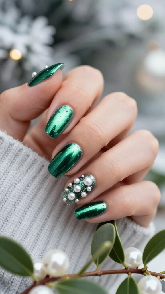 Mistletoe Green Mirror Foil