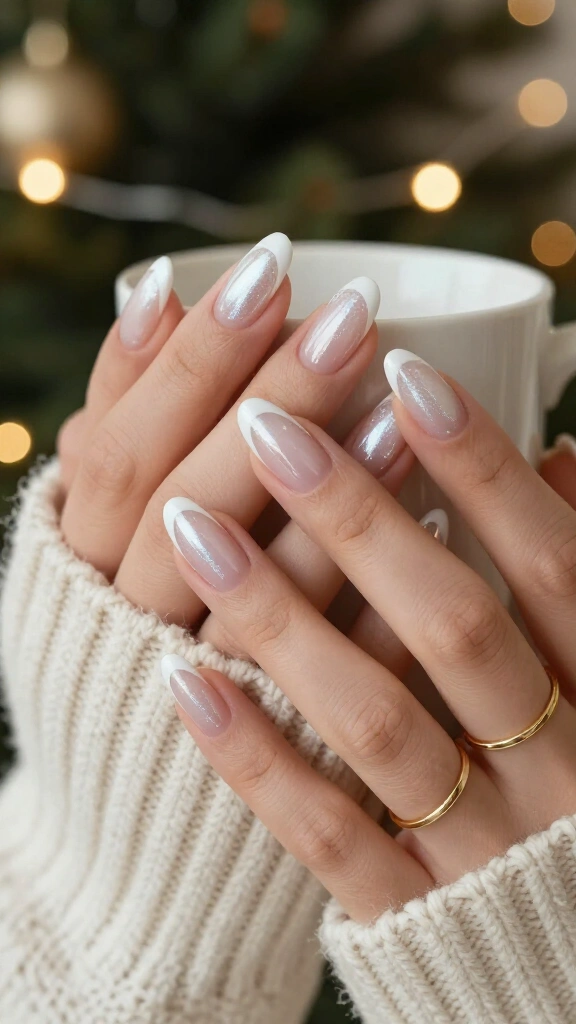 Glazed Snow French Tips