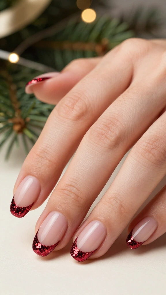 Ruby Red Glitter Smile Lines