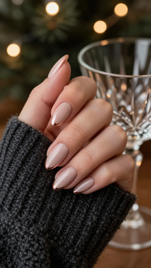 Metallic Rose Gold Accents