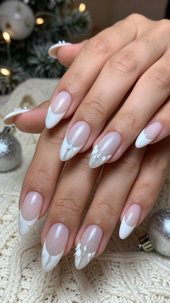 Frosted Icicle French Tips