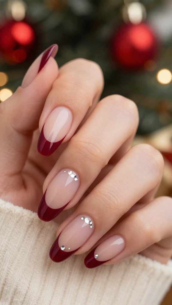 Cranberry Wine French with Diamantés