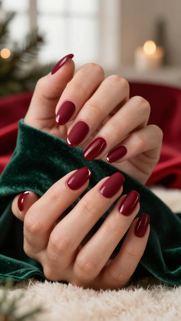 Matte Crimson with Glossy Smile Lines