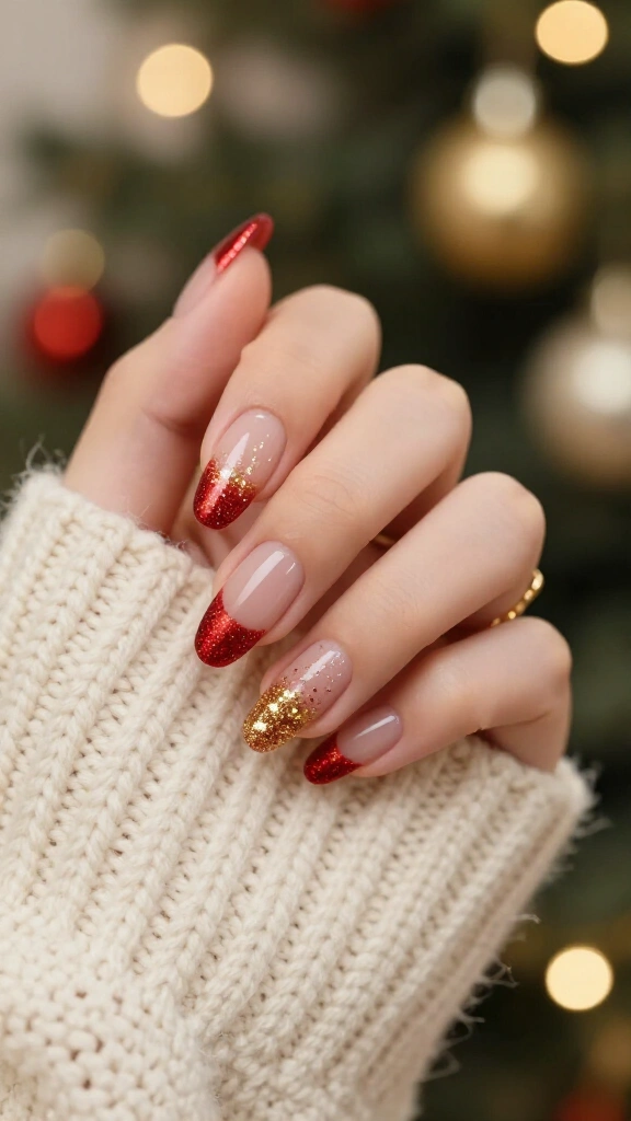 Scarlett Shimmer Ombré with Fine Gold Dust