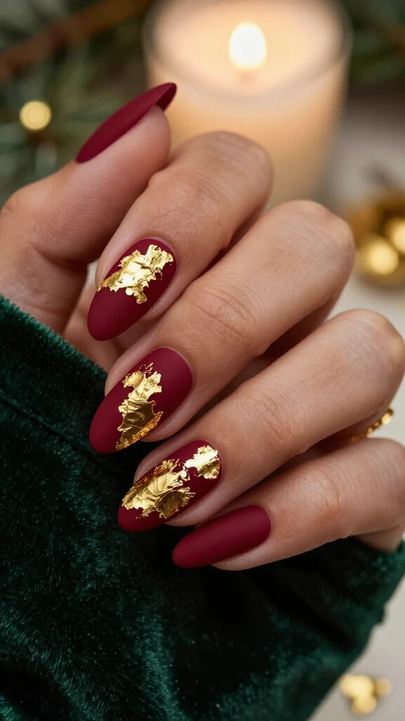 Spiced Cranberry Matte with High-Shine Gold Foil