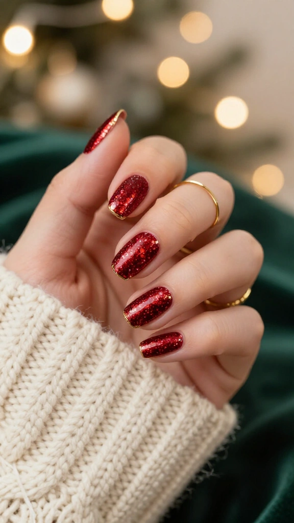 Ruby Slipper Glitter with Liquid Gold Outlines