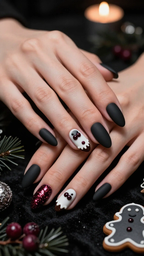 Gothic gingerbread nails