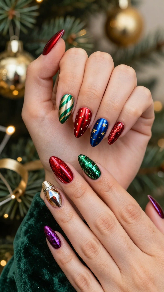 Mismatched ornament nails