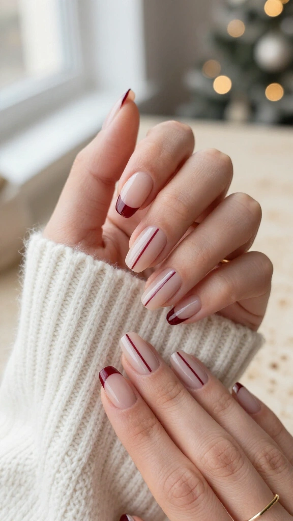 Single Crimson Pinstripe