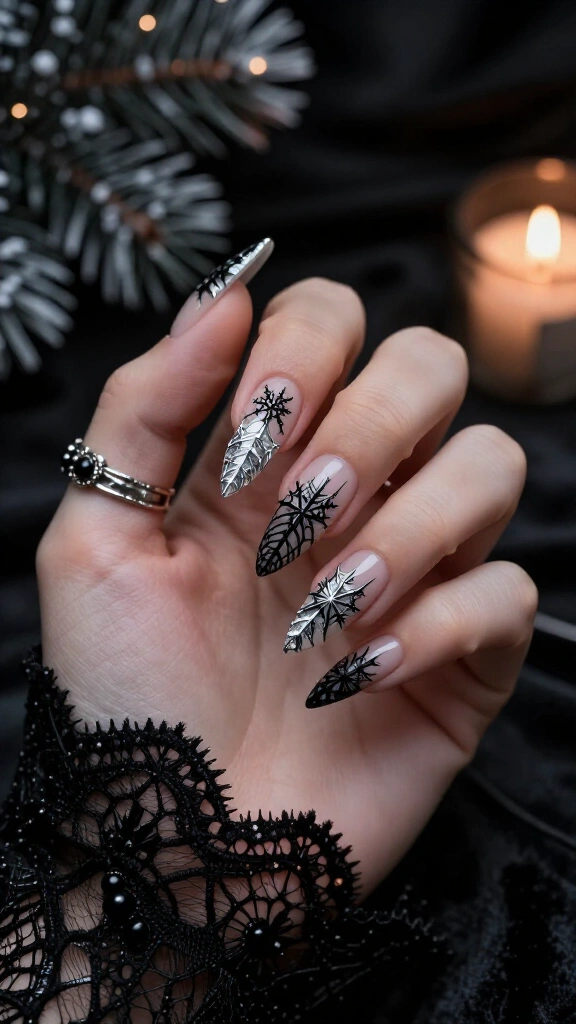 Negative Space Spiderweb Flakes