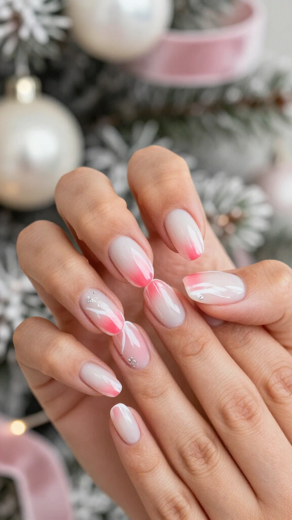 Peppermint aura nails