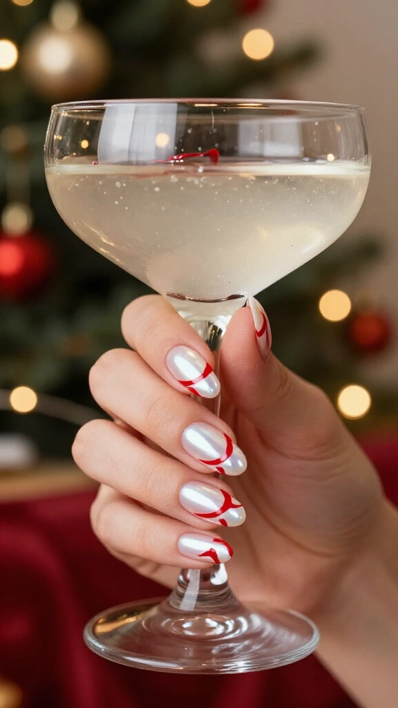 Chrome candy cane swirls