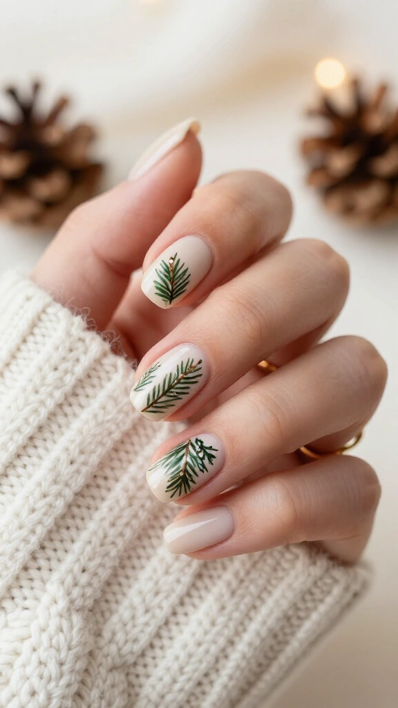 Minimalist Evergreen Pine Sprigs