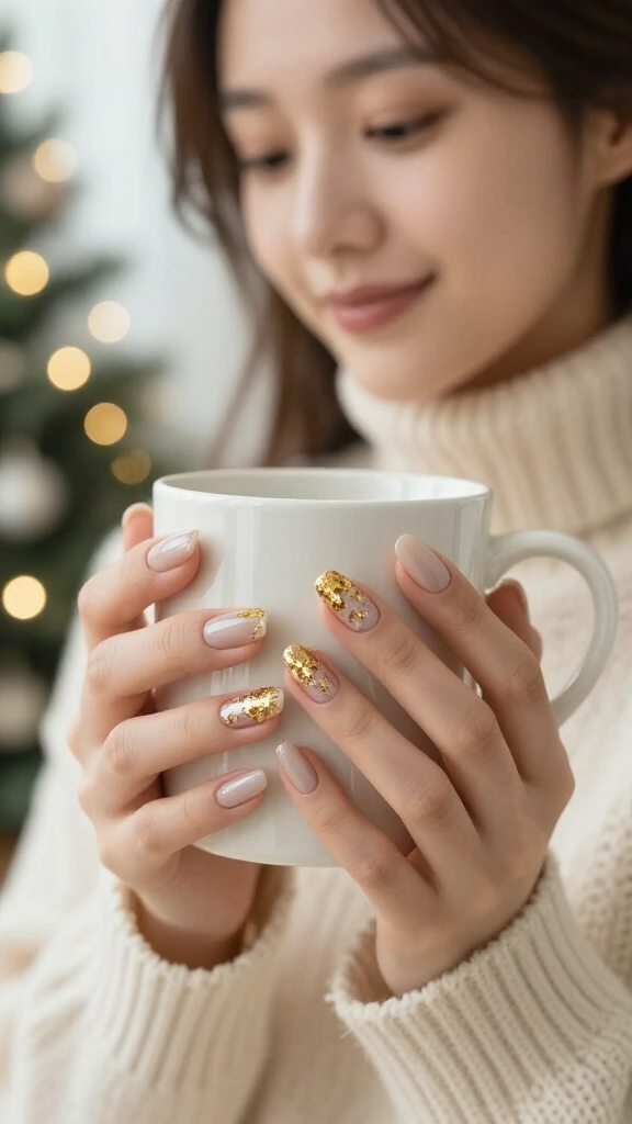 Minimalist Gold Foil Flecks