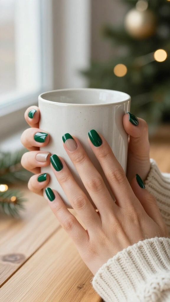 Emerald Negative Space Half-Moons