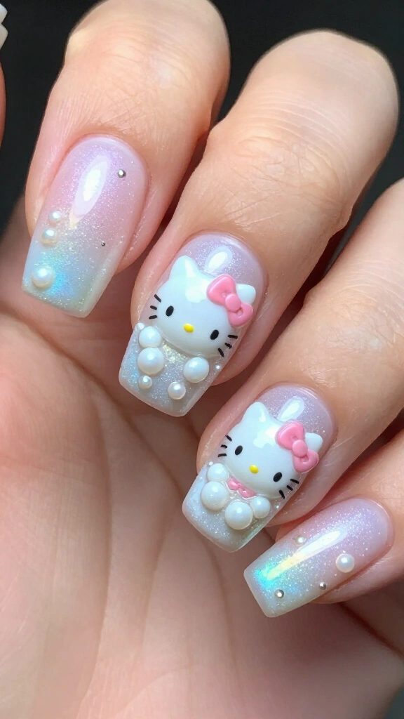 Frosty Pearl Winter Kitty