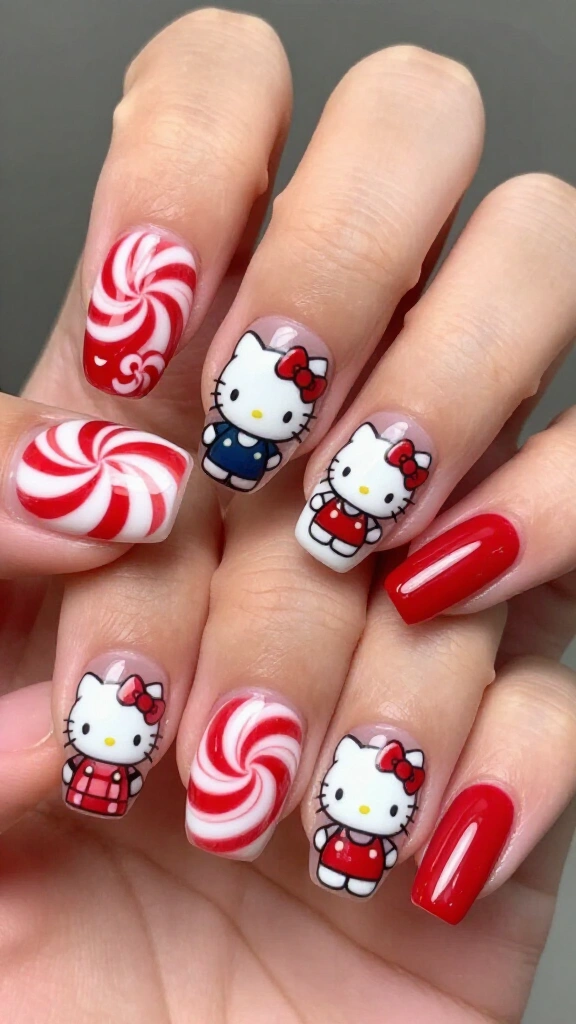 Peppermint Swirl & Hello Kitty