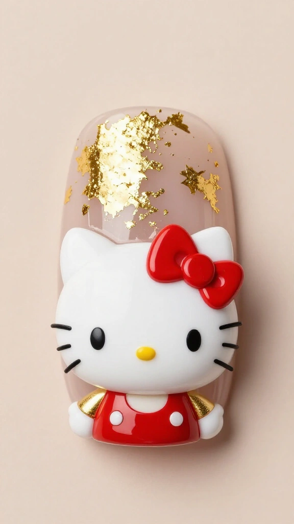 Gold Leaf Champagne Holiday Kitty