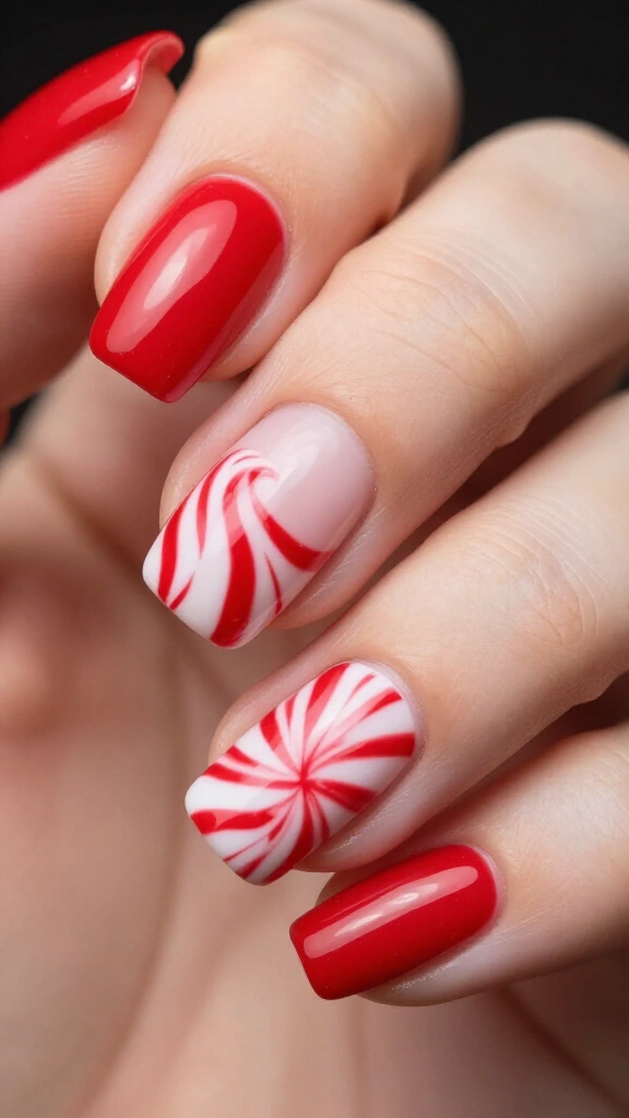 Peppermint Swirl Accent