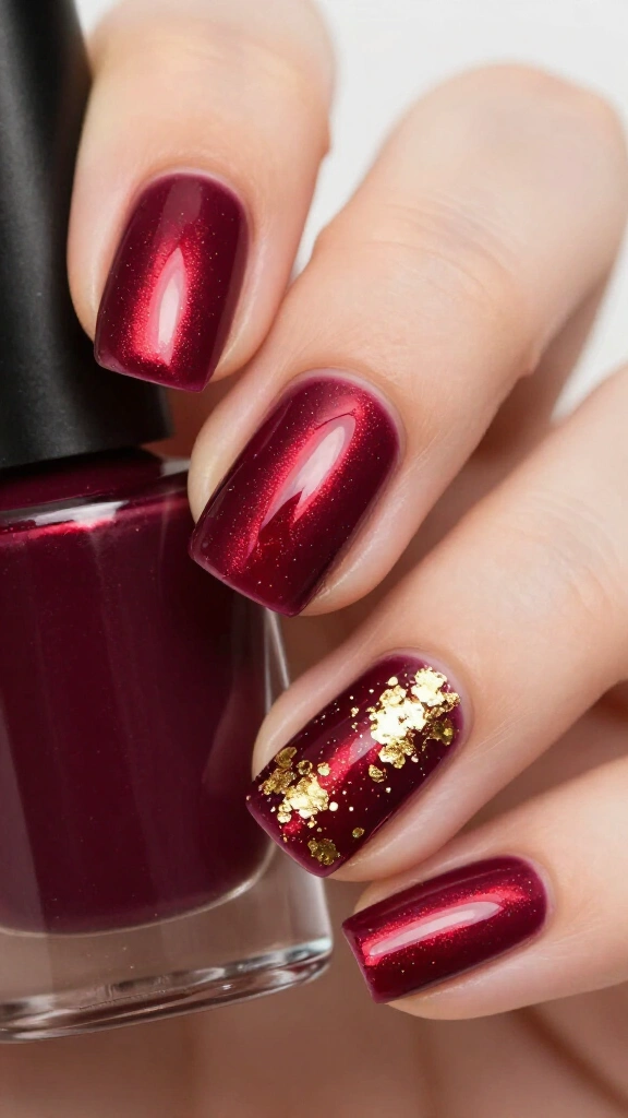 Metallic Burgundy Foil