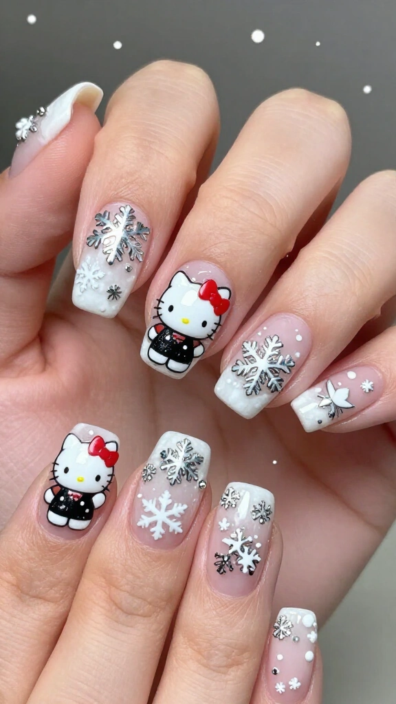 Snowflake Cascades & Hello Kitty