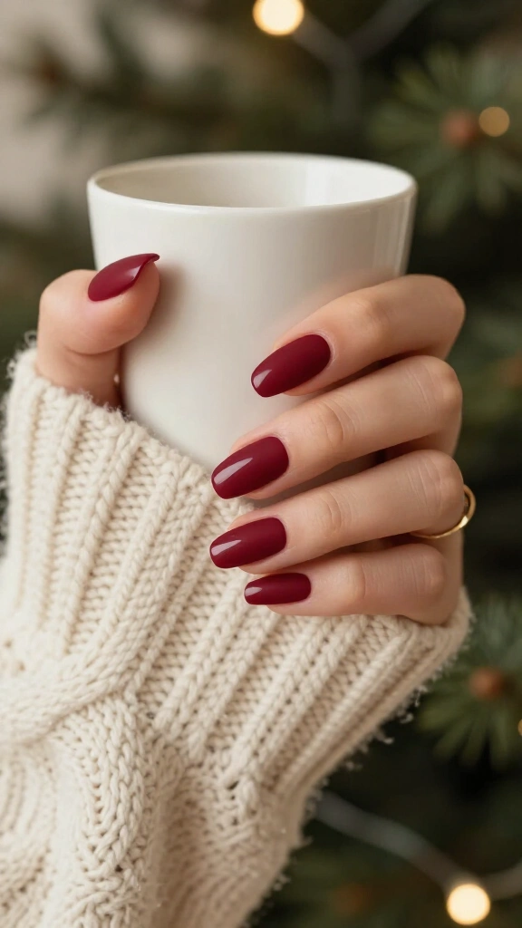Matte Cranberry with Glossy Tips