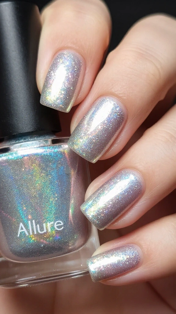 Silver Holographic Sparkle