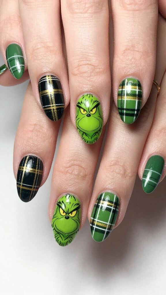 Holiday Plaid Meets Grinchy Green