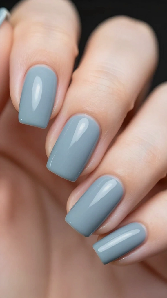 Muted Slate Blue Creme