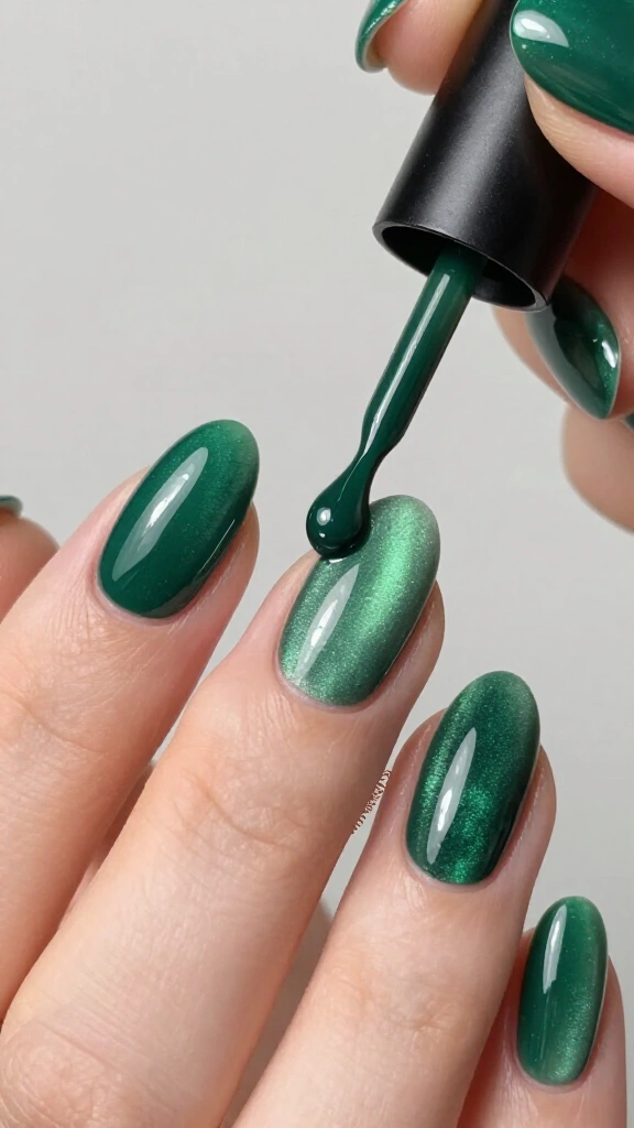 Forest Green Cat-Eye Magnetic Tips