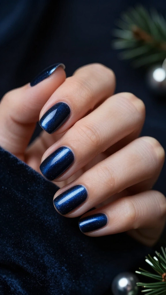 Midnight Navy Micro-Shimmer