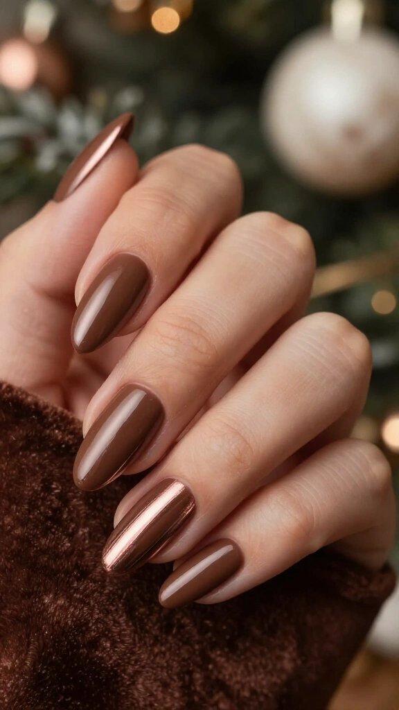 Chocolate Ganache with Rose Gold Striping Tape
