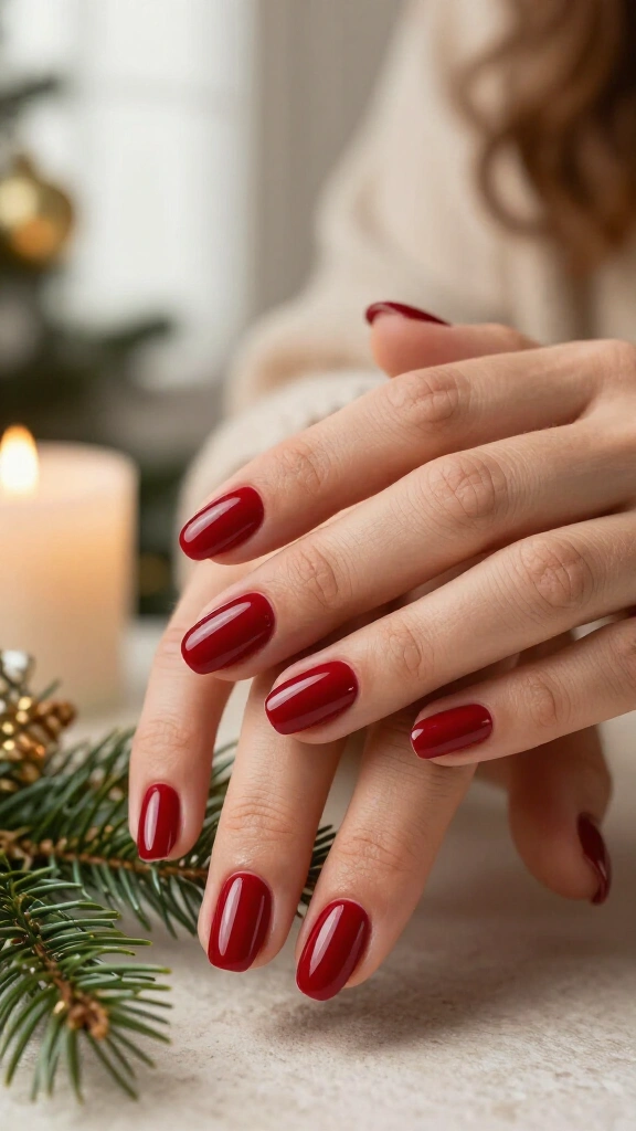 Classic rich scarlet with high-gloss top coat