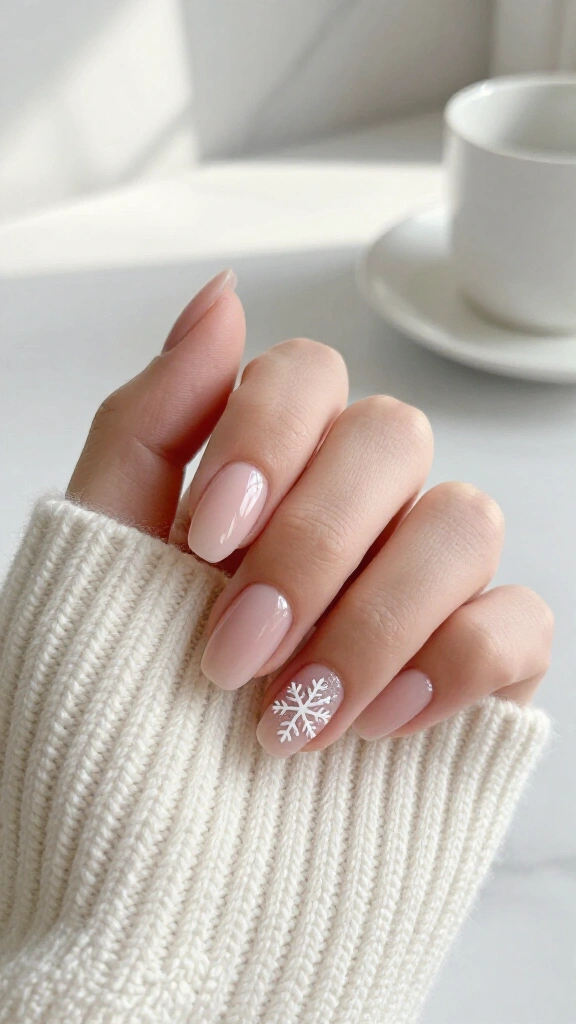 Barely-there snowflake accents